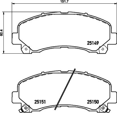 HELLA 8DB 355 028-851 - Kit pastiglie freno, Freno a disco autozon.pro