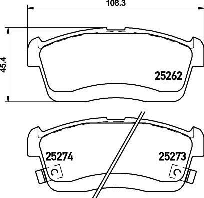 HELLA 8DB 355 028-861 - Kit pastiglie freno, Freno a disco autozon.pro