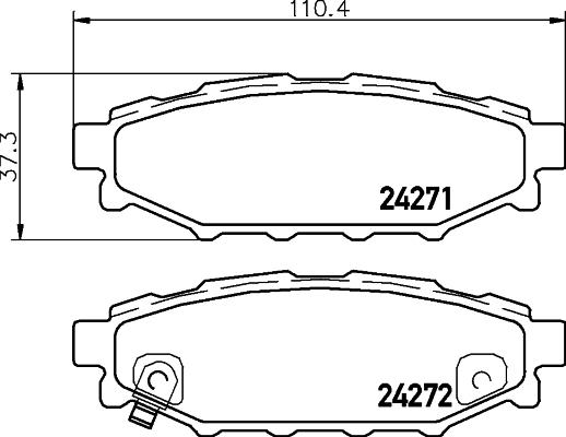 HELLA 8DB 355 028-341 - Kit pastiglie freno, Freno a disco autozon.pro