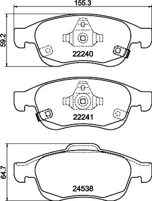 HELLA 8DB 355 023-251 - Kit pastiglie freno, Freno a disco autozon.pro