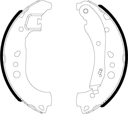 HELLA 8DB 355 022-911 - Kit ganasce freno autozon.pro