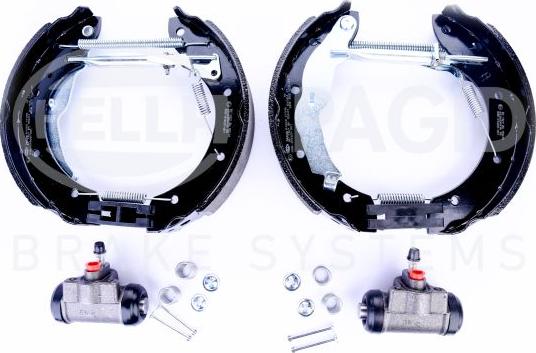 HELLA 8DB 355 022-411 - Kit ganasce freno autozon.pro