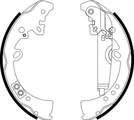 HELLA 8DB 355 022-591 - Kit ganasce freno autozon.pro