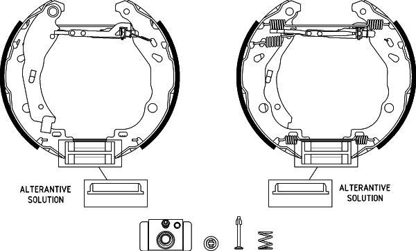 HELLA 8DB 355 022-511 - Kit ganasce freno autozon.pro