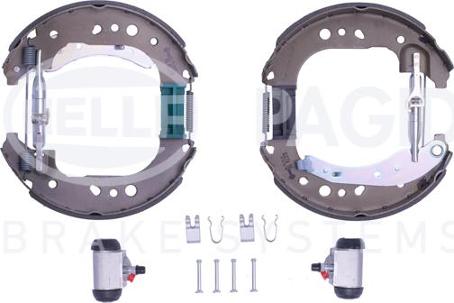 HELLA 8DB 355 022-571 - Kit ganasce freno autozon.pro