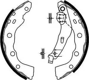 HELLA 8DB 355 022-641 - Kit ganasce freno autozon.pro