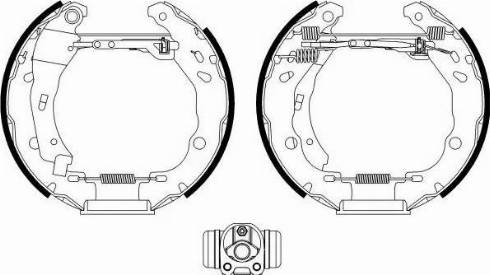 HELLA 8DB 355 022-601 - Kit ganasce freno autozon.pro