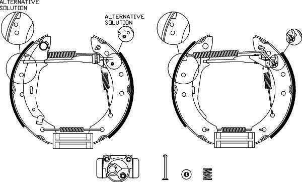 HELLA 8DB 355 022-681 - Kit ganasce freno autozon.pro