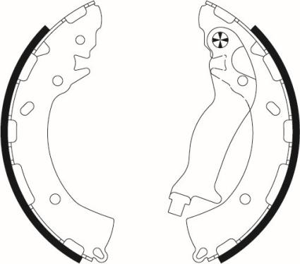 HELLA 8DB 355 022-191 - Kit ganasce freno autozon.pro