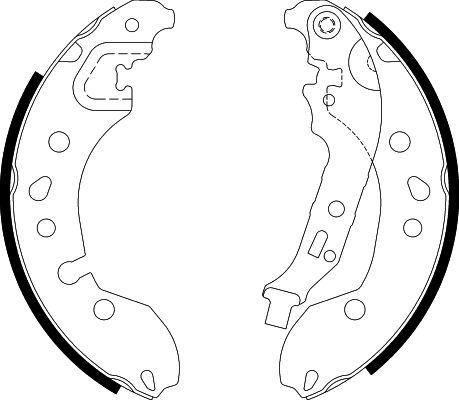 HELLA 8DB 355 022-181 - Kit ganasce freno autozon.pro