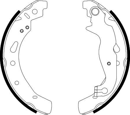 HELLA 8DB 355 022-121 - Kit ganasce freno autozon.pro