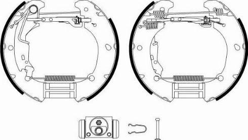 HELLA 8DB 355 022-891 - Kit ganasce freno autozon.pro