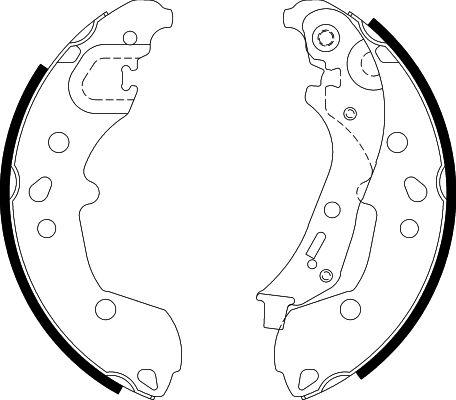 HELLA 8DB 355 022-881 - Kit ganasce freno autozon.pro