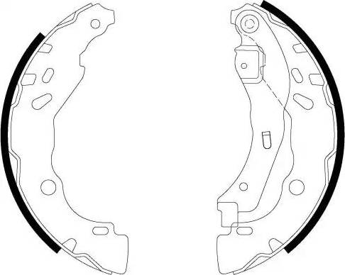 HELLA 8DB 355 022-341 - Kit ganasce freno autozon.pro