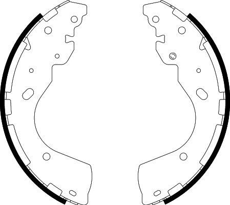 HELLA 8DB 355 022-241 - Kit ganasce freno autozon.pro