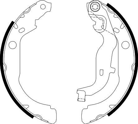 HELLA 8DB 355 022-261 - Kit ganasce freno autozon.pro