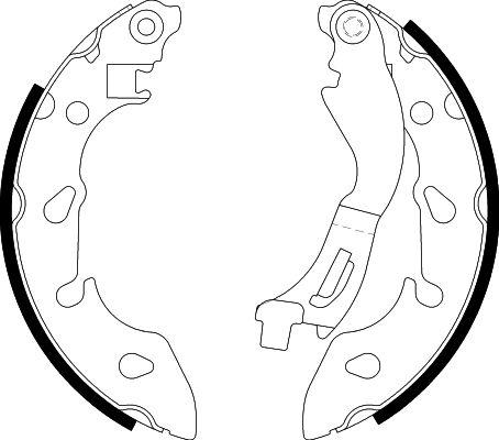 HELLA 8DB 355 022-211 - Kit ganasce freno autozon.pro