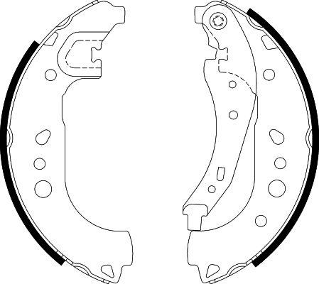 HELLA 8DB 355 022-281 - Kit ganasce freno autozon.pro