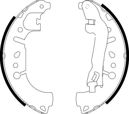 HELLA 8DB 355 022-271 - Kit ganasce freno autozon.pro