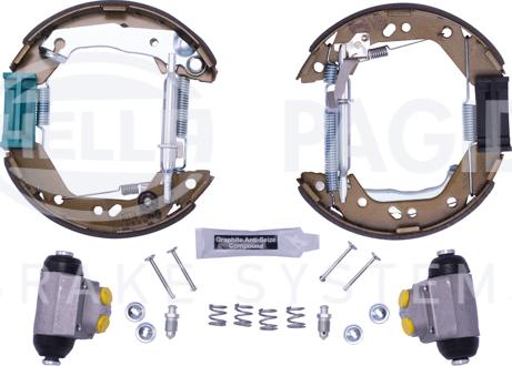 HELLA 8DB 355 022-781 - Kit ganasce freno autozon.pro