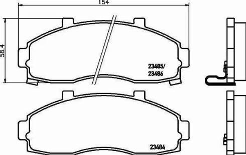 HELLA 8DB 355 009-951 - Kit pastiglie freno, Freno a disco autozon.pro