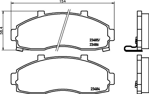 HELLA 8DB 355 027-531 - Kit pastiglie freno, Freno a disco autozon.pro