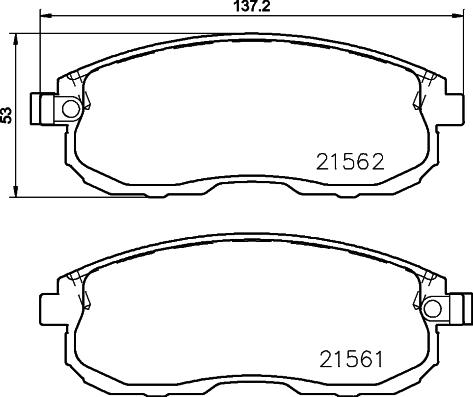 HELLA 8DB 355 027-071 - Kit pastiglie freno, Freno a disco autozon.pro