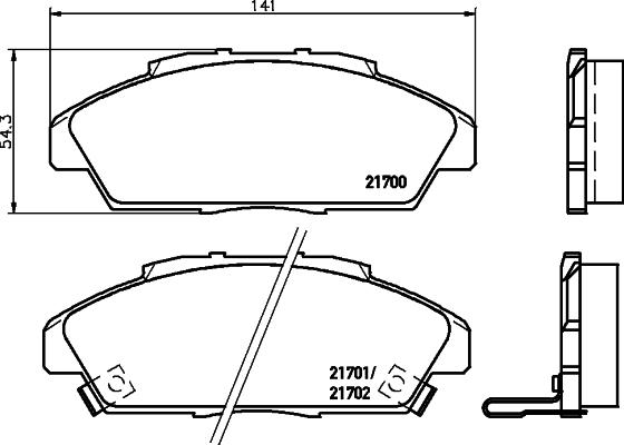 HELLA 8DB 355 027-221 - Kit pastiglie freno, Freno a disco autozon.pro