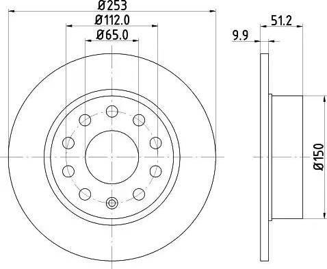 HELLA 8DD 355 109-591 - Discofreno autozon.pro