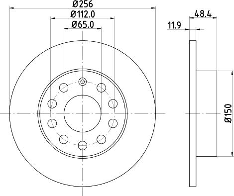 HELLA 8DD 355 109-641 - Discofreno autozon.pro