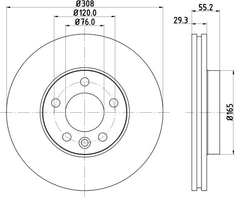 HELLA 8DD 355 109-651 - Discofreno autozon.pro