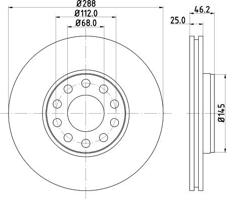 HELLA 8DD 355 109-622 - Discofreno autozon.pro