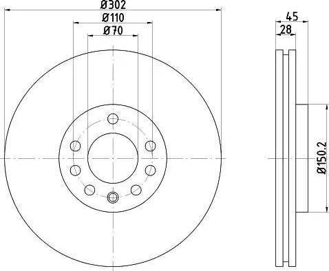 HELLA 8DD 355 109-171 - Discofreno autozon.pro