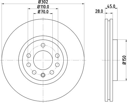 HELLA 8DD 355 109-172 - Discofreno autozon.pro