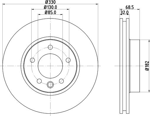 HELLA 8DD 355 109-742 - Discofreno autozon.pro