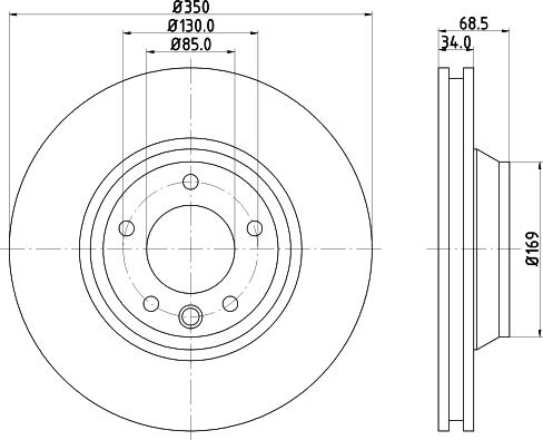 HELLA 8DD 355 109-782 - Discofreno autozon.pro