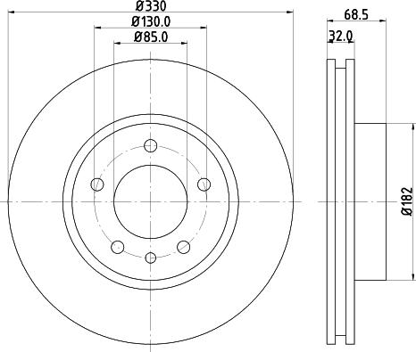 HELLA 8DD 355 109-722 - Discofreno autozon.pro