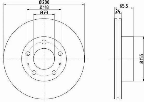 HELLA 8DD 355 104-411 - Discofreno autozon.pro