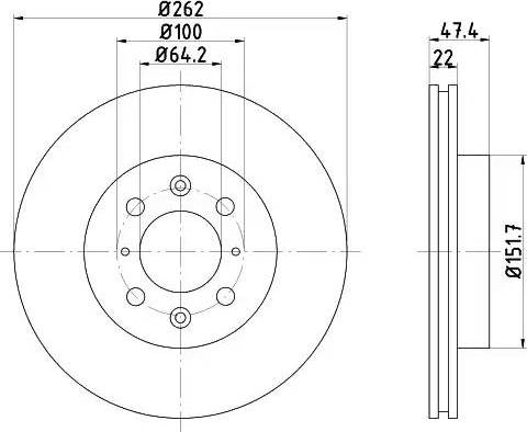 HELLA 8DD 355 104-041 - Discofreno autozon.pro