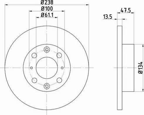 HELLA 8DD 355 104-031 - Discofreno autozon.pro