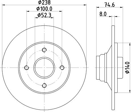 HELLA 8DD 355 124-171 - Discofreno autozon.pro