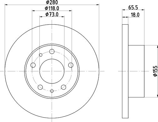 HELLA 8DD 355 104-391 - Discofreno autozon.pro