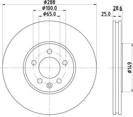 HELLA 8DD 355 104-331 - Discofreno autozon.pro