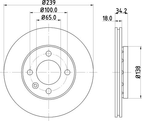 HELLA 8DD 355 104-211 - Discofreno autozon.pro