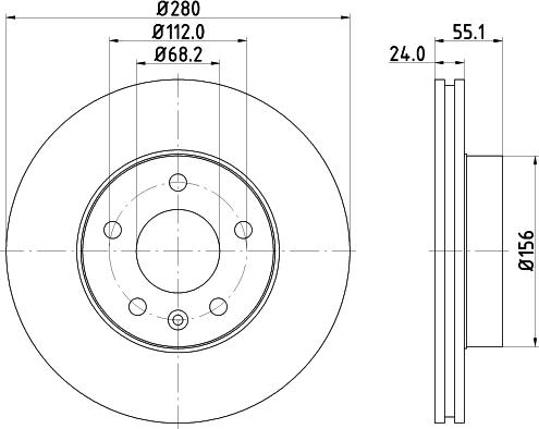 HELLA 8DD 355 105-581 - Discofreno autozon.pro