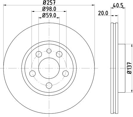 HELLA 8DD 355 105-621 - Discofreno autozon.pro