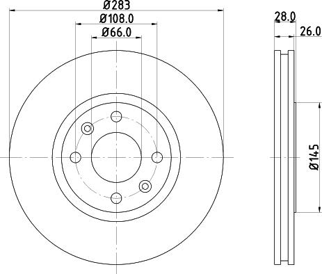 HELLA 8DD 355 105-051 - Discofreno autozon.pro