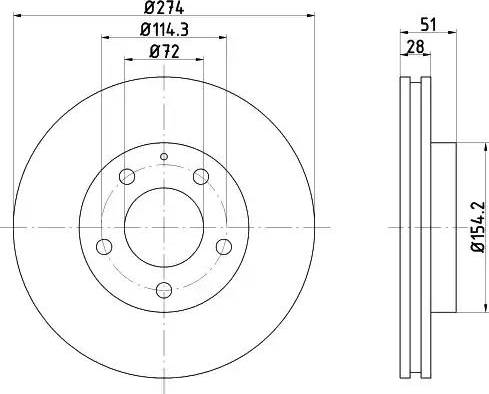 HELLA 8DD 355 105-081 - Discofreno autozon.pro