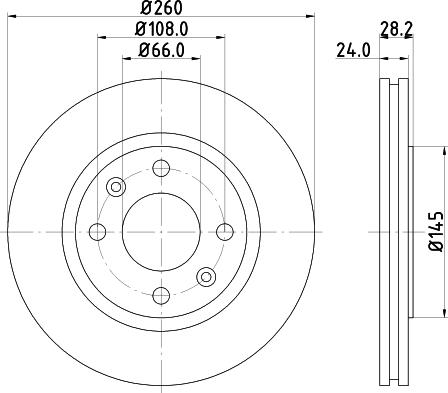 HELLA 8DD 355 105-031 - Discofreno autozon.pro