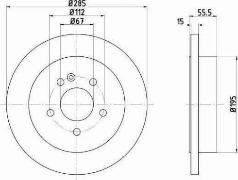 HELLA 8DD 355 122-121 - Discofreno autozon.pro